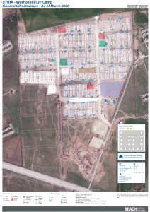 Washokani Camp Infrastructure Map A0, Northeast Syria – March 2020