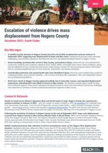 South Sudan - Emergency Assessment: Nagero County to Wau County Displacement Brief (December2025)