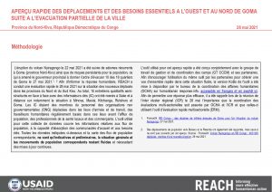 Suivi de la Situation Humanitaire au Sud-Kivu et au Nord-Kivu Suite à l'Evacuation de Goma, 28 mai 2021
