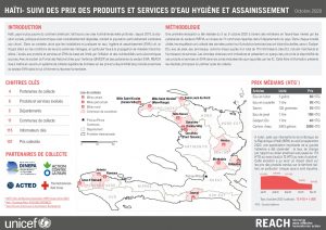 Fiche d'information du suivi des prix des produits et services d'eau, hygiène et assainissement (EHA) en Haïti - Octobre 2020