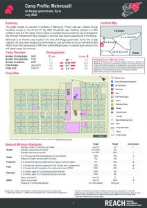 Mahmoudli Camp Profile, Northeast Syria – July 2020