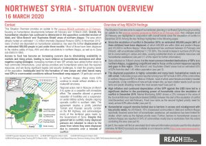 Northwest Syria Situation Overview 16 March 2020