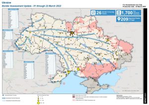 Ukraine Border Crossing Update Map (1 – 22 Mar 2022)