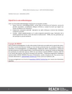 REACH Burkina Faso Note méthodologique MSNI 2024
