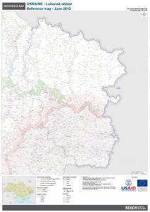 REACH Ukraine Luhansk oblast A0 overview map JUNE2019 English