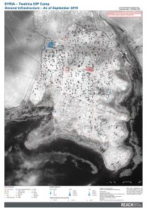 Twahina Camp Infrastructure Map A0, Northeast Syria – September 2019