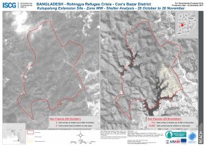 Bangladesh - Cox's Bazar - Kutupalong Extension Site - Zone WW Shelter Analysis Comparison - 26 October & 28 November 2017
