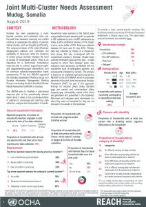 Somalia Joint Multi-Cluster Needs Assessment, Mudug Regional FS, August 2019