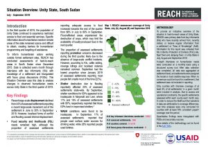 Unity State Situation Overview, South Sudan – July-September 2019