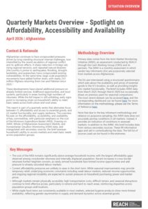 REACH Afghanistan - JMMI Quarterly Brief (April 2026)