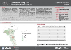 SSD_Factsheet_Assessment of Hard-to-Reach Areas in Unity_October 2017