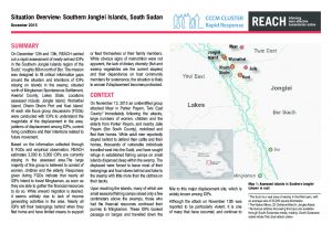 SSD_Situation Overview_Southern Jonglei Islands Rapid Needs Assessment_December 2015