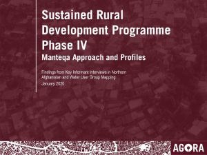 Sustained Rural Development Programme Phase IV: Manteqa Approach and Profiles, August 2019 [Presentation to NMoFA, January 2020]
