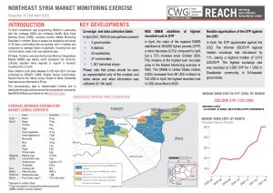 Northeast Syria Market Monitoring Situation Overview - April 2021