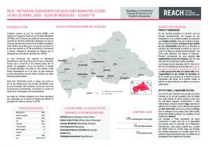Joint Market Monitoring Initiative (JMMI) COVID-19 Factsheet, Central African Republic – Mid-April 2020