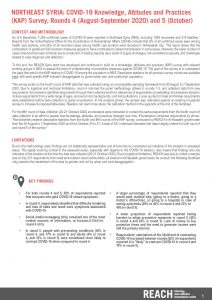 COVID-19 KAP Survey Northeast Syria, October 2020 (Round 5)