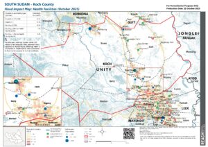 South Sudan - Flood Impact Health Facilities Koch County (October 2025)