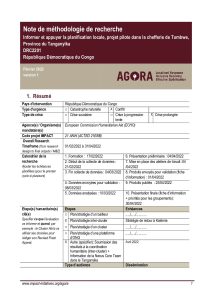 AGORA, Note de méthodologie de recherche, Tanganyika, février 2022