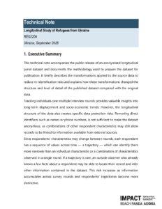 IMPACT Ukraine, Longitudinal Study of Refugees from Ukraine, Technical Note on Anonymisation Methodology, September 2026