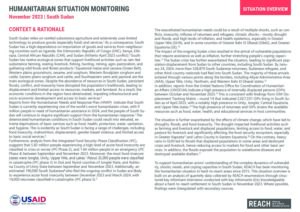 REACH South Sudan - Humanitarian Situation Overview (November 2023)