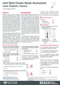 Somalia 2020 Joint Multi-Cluster Needs Assessment, Lower Shabelle Regional Factsheet