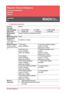 Moldova Area Based Assessment TOR 2022