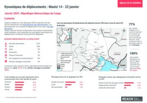 REACH RDC Dynamiques de déplacements Masisi Nord-Kivu : 14 - 22 janvier 2025