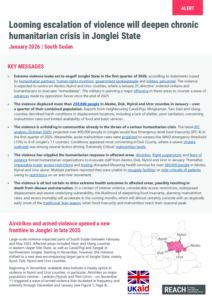 REACH South Sudan - Conflict Alert in Jonglei State - January 2026
