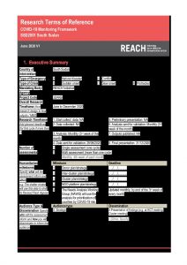 REACH SSD Terms of Reference COVID 19 Monitoring Framework June2020