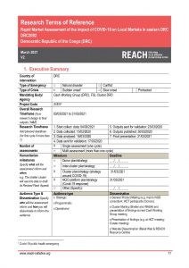 REACH DRC Rapid Market Assessment TOR V2 March 2021