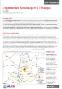 ABA Dédougou | Factsheet opportunités économiques REACH