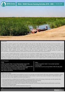 WASH Remote sensing activities 2019-2020 situation overview, Iraq – December 2020