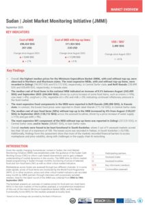 REACH Sudan, JMMI Factsheet, 19-29 September 2025