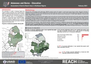 Hard to Reach Assessment in Northeast Nigeria, Education Factsheet, February 2021
