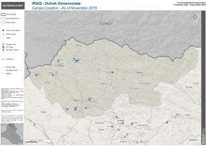 Iraq Reference Map Duhok Camp Location A1 – November 2019