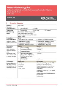South Sudan Terekeka FSL and Nutrition Assessment ToR (September 2019)