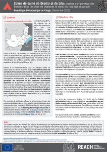 Analyse comparative des besoins dans les sites et communautés d'accueil à Drodro et Lita