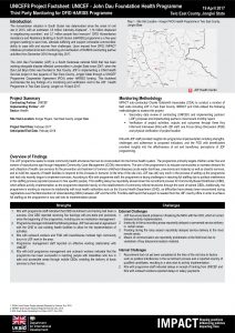 UNICEF8_IMPACT_SSD_Factsheet_TwicEast_HarissProjectJohnDauFoundationHealth_Mar2017