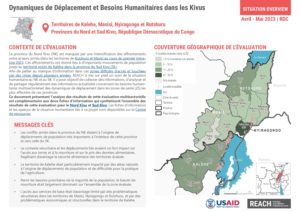 REACH - Aperçu de la situation des territoires de Kalehe, Masisi, Nyiragongo et Rutshuru (RDC) - Avril-Mai 2023
