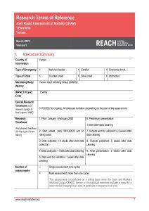 REACH_YEM_TOR Joint Rapid Assessment of Markets (JRAM)_March 2022