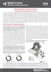 REACH Iraq MCNA IX Brief: Persistent Needs and Vulnerabilities, Jan 2022