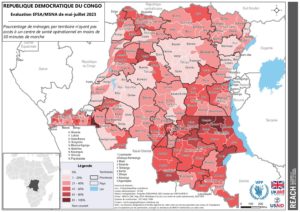 REACH RDC Cartes EFSA/MSNA - Santé : Accès infrastructure - Octobre 2023