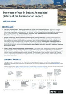 Two years of war in Sudan: An updated picture of the humanitarian impact