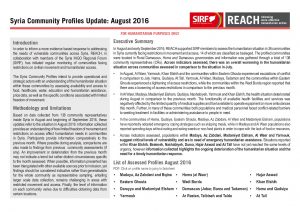 REACH_SYR_Community Profile Updates_August 2016