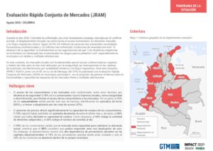 REACH Colombia Evaluación rápida conjunta de mercados (JRAM), SO (August 2026)
