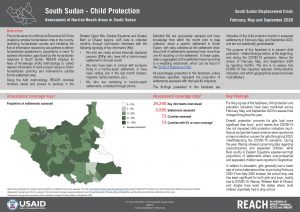 Assessment of Hard to Reach Areas in South Sudan, child protection factsheet - September-May 2020