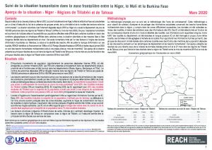 Evaluation de la situation humanitaire, régions de Tillabéri et Tahoua, Niger – Aperçu de la situation janvier-mars 2020