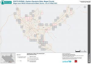 REACH SSD Map WASH Infra Magwi Town Water Source May2021