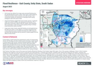 REACH South Sudan - Flood Resilience in Guit County, August 2023