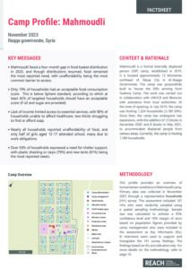 REACH Mahmoudli Camp Profile, Northeast Syria - November 2023